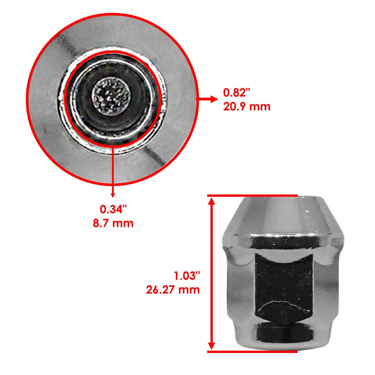 Wheel Nut Replacement for Can-Am Outlander Max 400 4x4 (2007–2014) M10x1.25