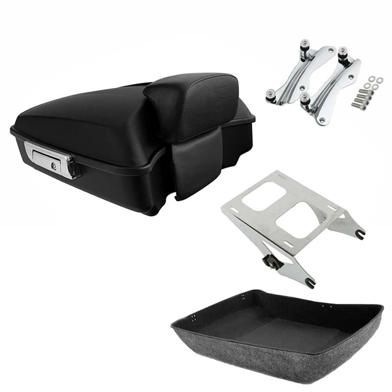 Matte Black Trunk Backrest Mount for Harley Touring (2014–2026)