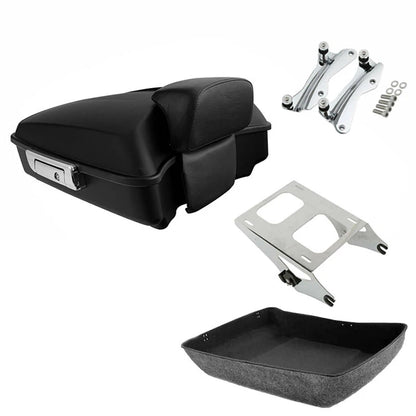 Matte Black Trunk Backrest Mount for Harley Touring (2014–2026)
