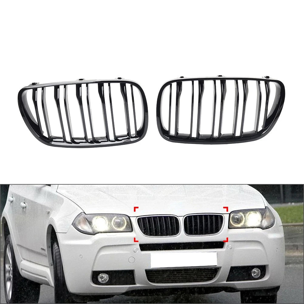 Double Line Front Bumper Kidney Grille for BMW X3 E83 (2006–2010)