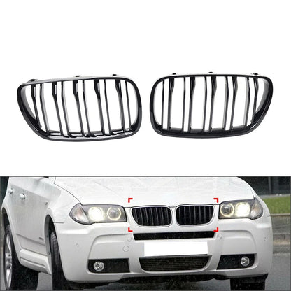 Double Line Front Bumper Kidney Grille for BMW X3 E83 (2006–2010)