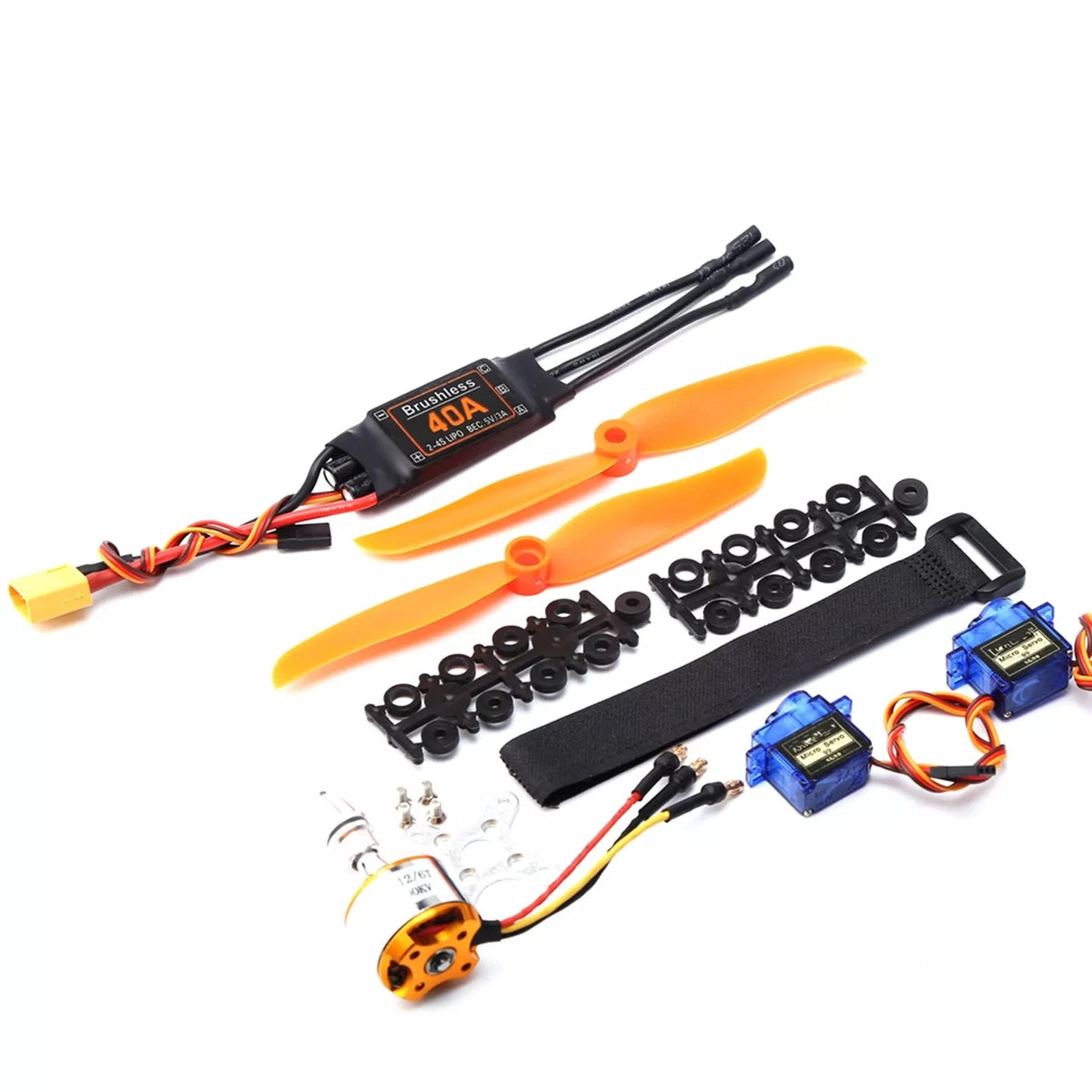 2200KV Brushless Motor Kit with 40A ESC for RC Plane (Replacement)