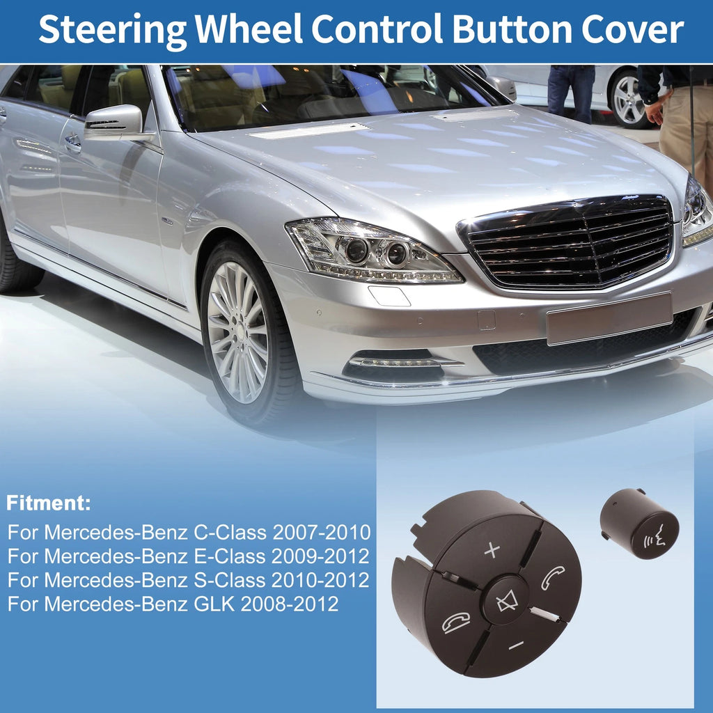 Steering Wheel Control Button Cover Replacement for Mercedes-Benz C-Class (2007–2010)