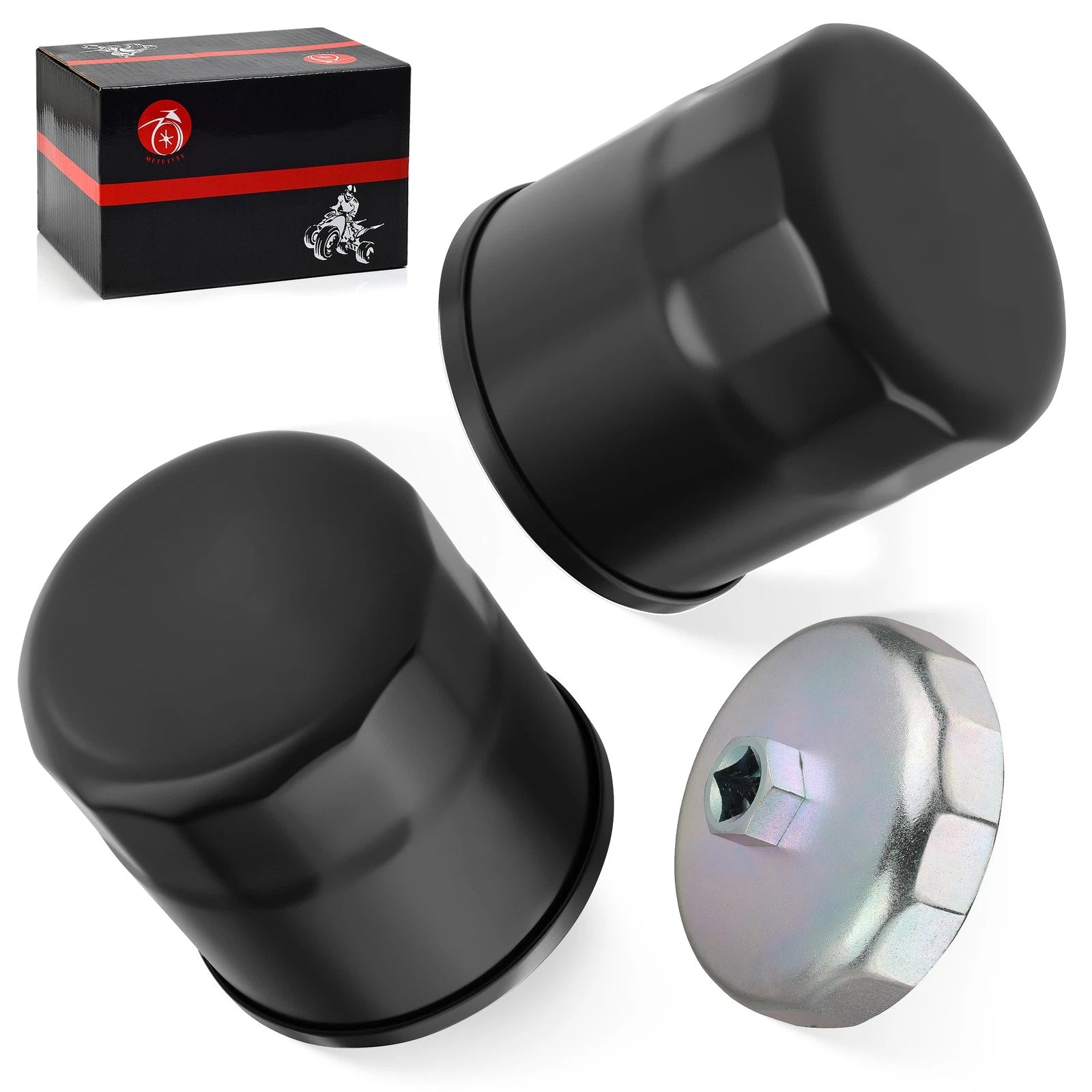 2X 20mm Oil Filter with Wrench Tool for Yamaha Grizzly 350 400 450 550 660 700