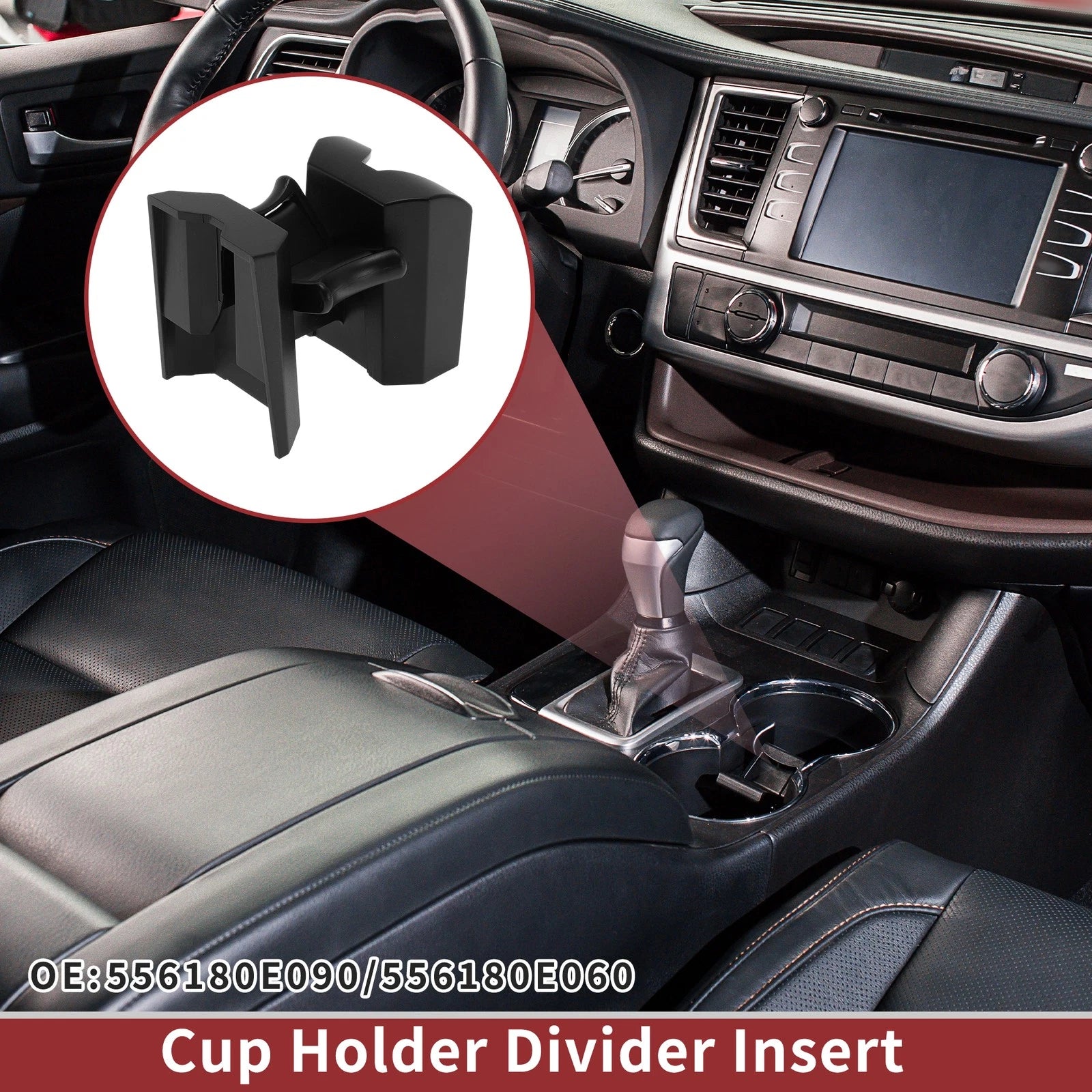 Cup Holder Divider Insert for Toyota Highlander (2008–2013)