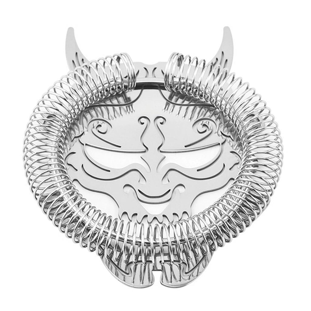 2X Stainless Steel Cocktail Strainer with Spring for Efficient Ice Filtering
