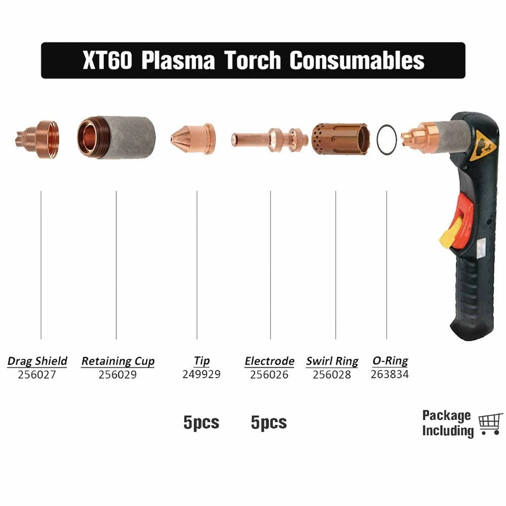 Plasma Torch Kit 60A Nozzle for Industrial Metal Cutting