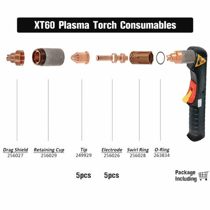 Plasma Torch Kit 60A Nozzle for Industrial Metal Cutting