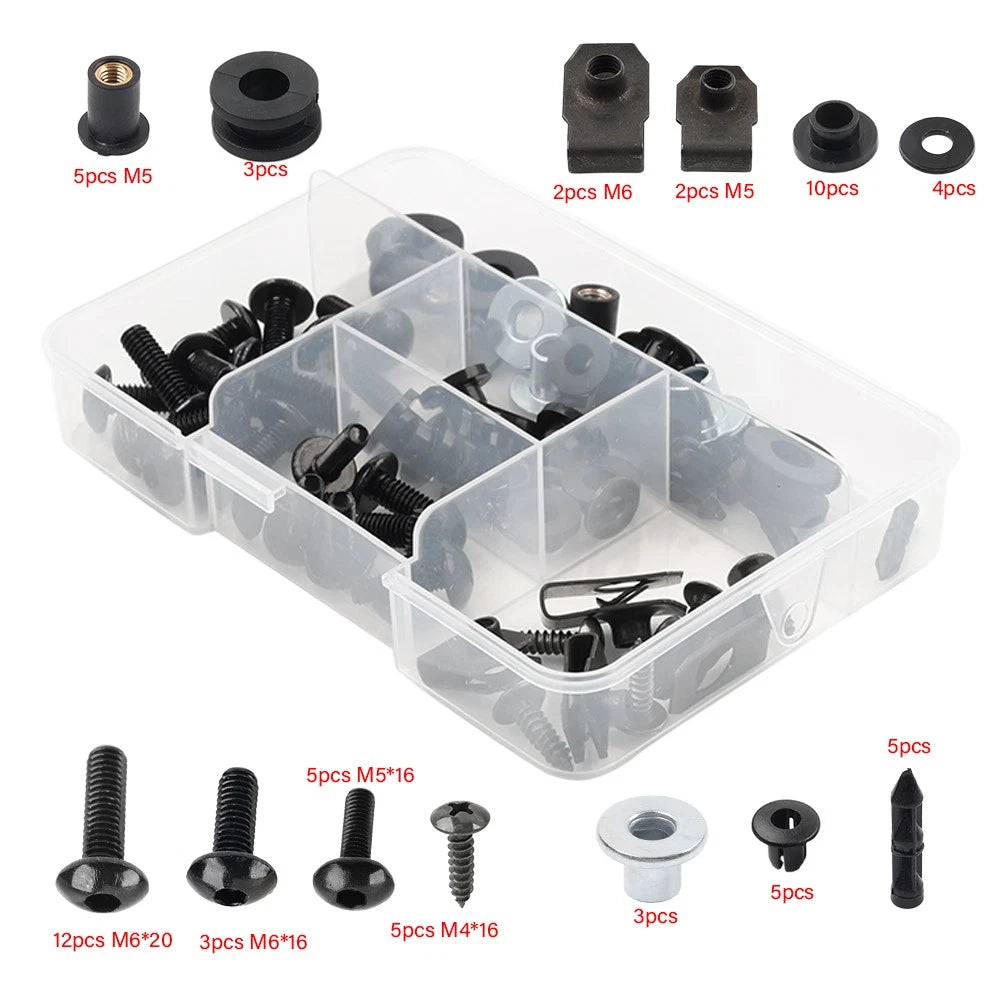 Screws Fairing Bolts Kit for Honda CBR1000RR (2012–2016) Black
