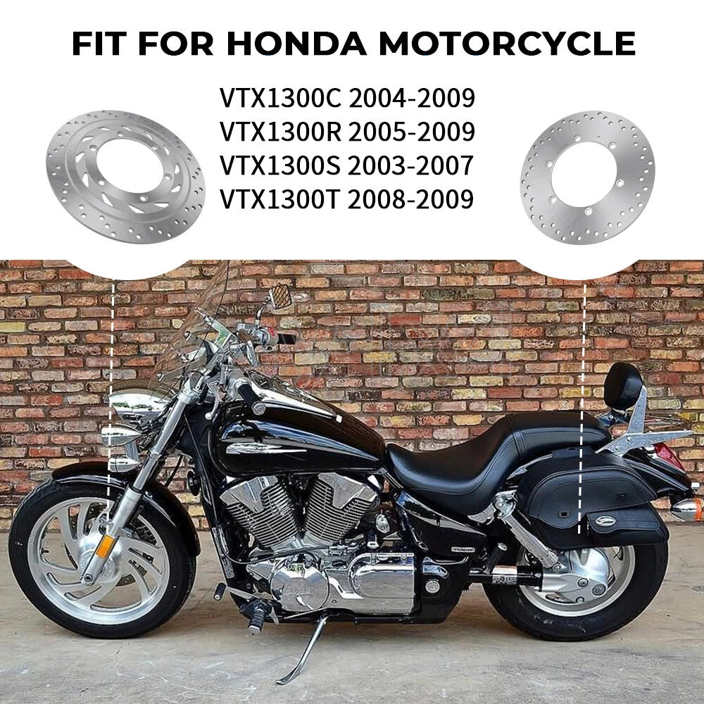 Front Rear Brake Disc for Honda VTX1300 (2003–2009)