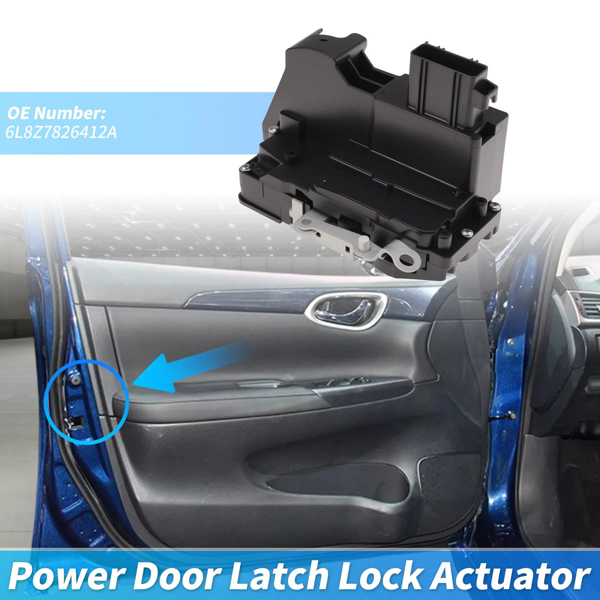 6L8Z7826412A Rear Right Power Door Lock Actuator for Ford Escape (2007)