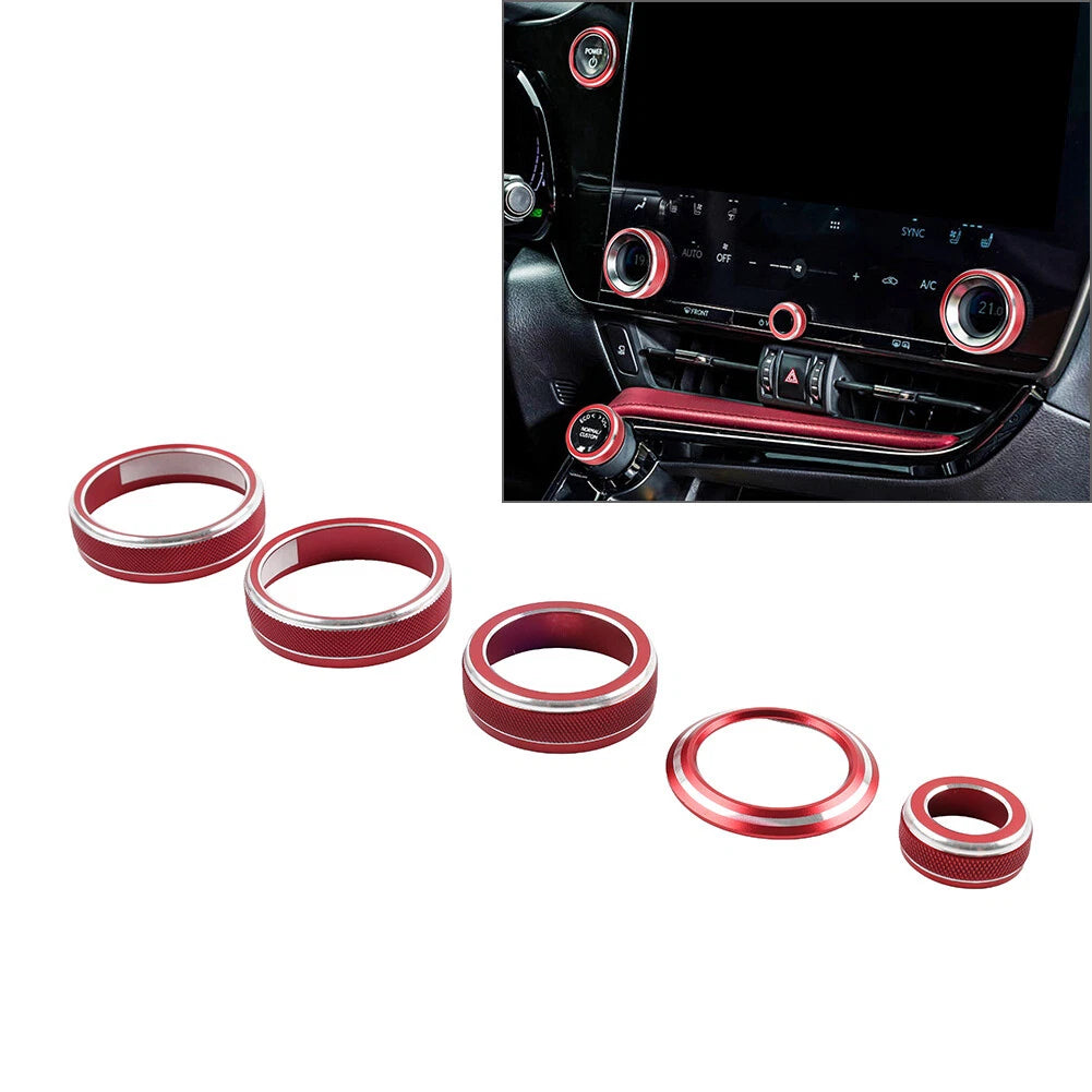 Red Console Volume AC Switch Button Ring for Lexus NX250 NX350h (2022–2024)