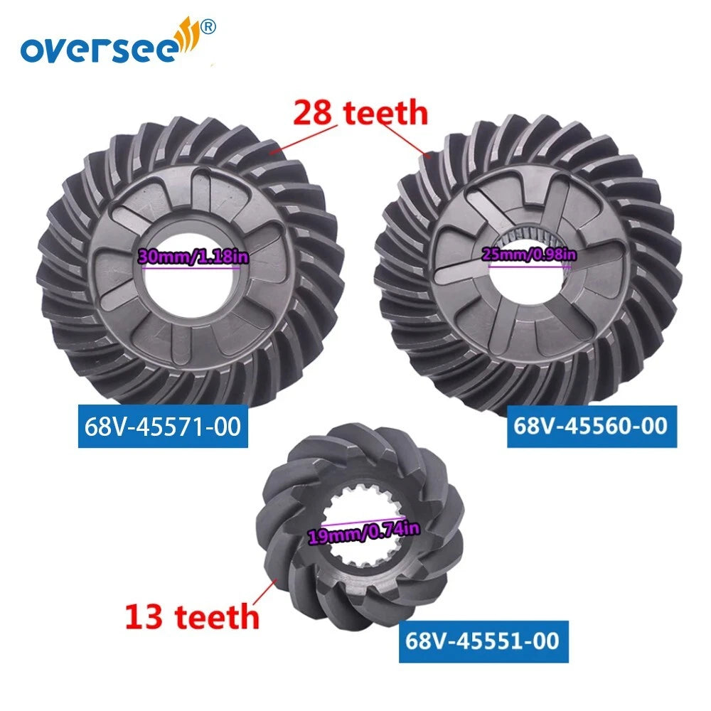 68V Gear Kit for Yamaha Outboard F75 F90 F115 (28 Teeth Forward) 68V-45560