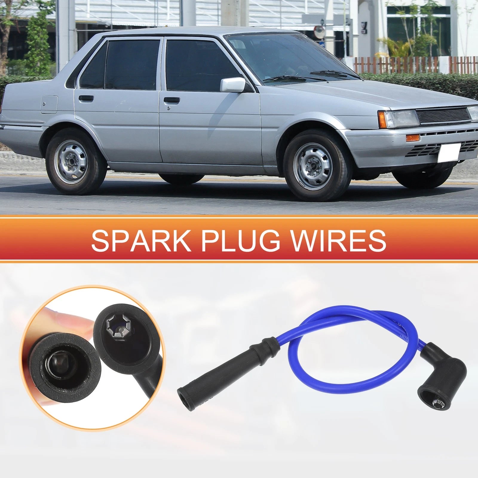 5PCS Spark Plug Wire Ignition Coil Cable Replacement for Toyota Corolla (1982–1987)