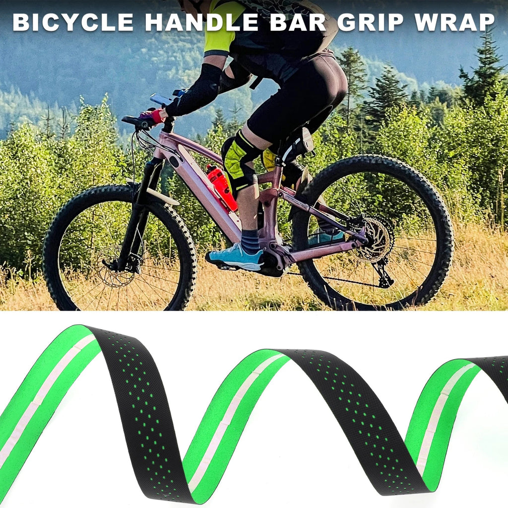 Bicycle Handlebar Tape Non-Slip Grip Tape for Green 1 Pair