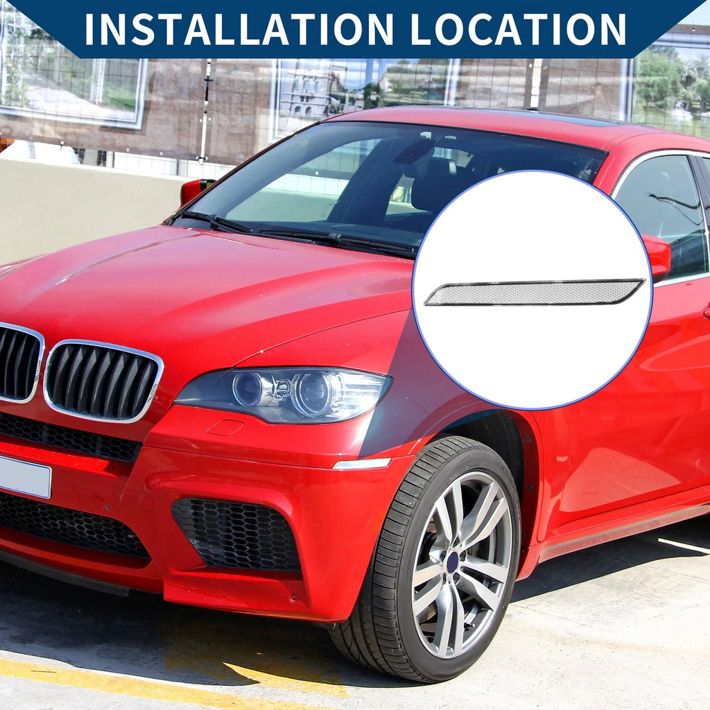Front Left Bumper Reflector for BMW X6 (2008–2014) White Replacement