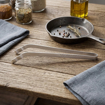 34cm Stainless Steel Tongs for Safe Grilling
