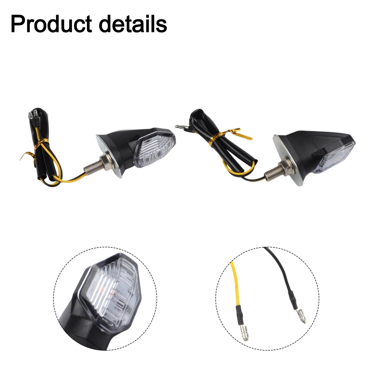 2X LED Amber Turn Signal Indicator Blinker Lights for Motorcycle