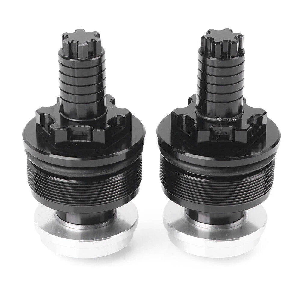 CNC preload adjusters fork bolts for Yamaha YZF-R25/R3 (2014–2023) BLACK