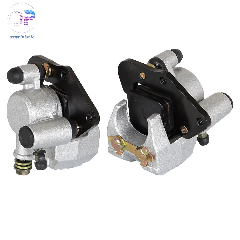 Front Left Right Brake Calipers for Kawasaki Prairie 360 (2003–2013) W/Pads