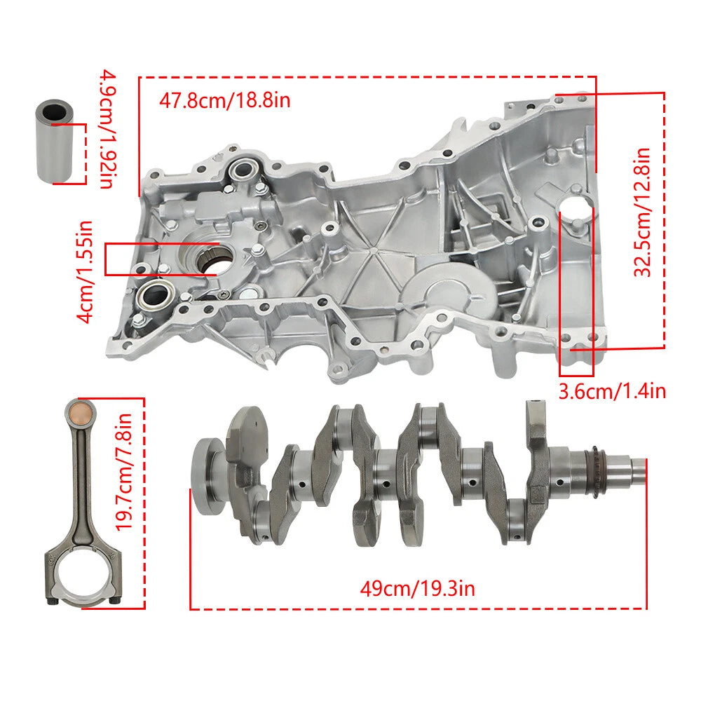 Engine Rebuild Kit for Kia Soul (2014–2019) 2.0L - Crankshaft, Con Rods, Timing