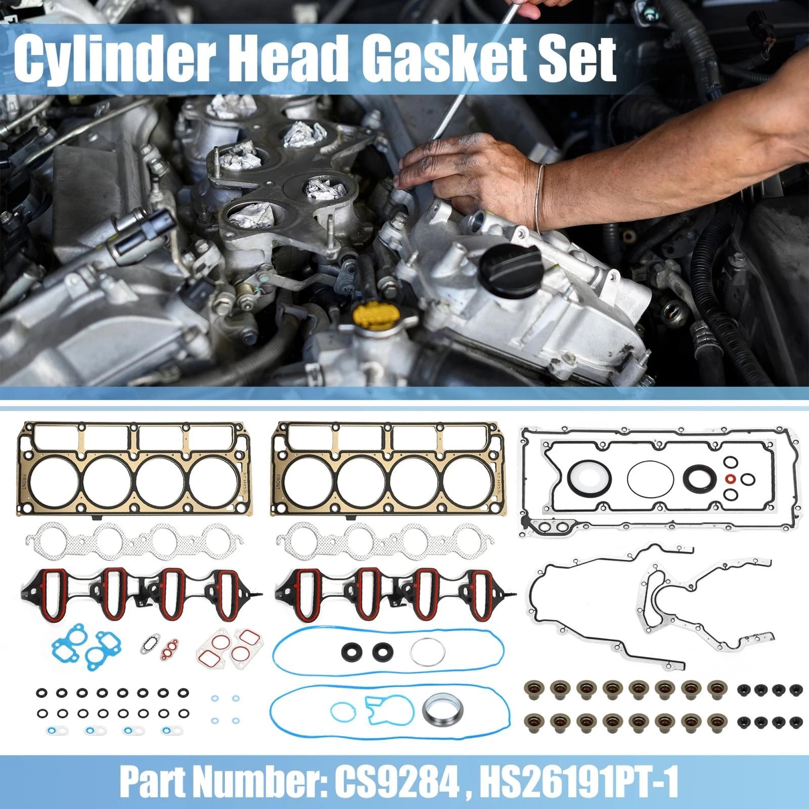 Cylinder Head Gasket Set Replacement for Chevy Silverado 1500 1999–2001