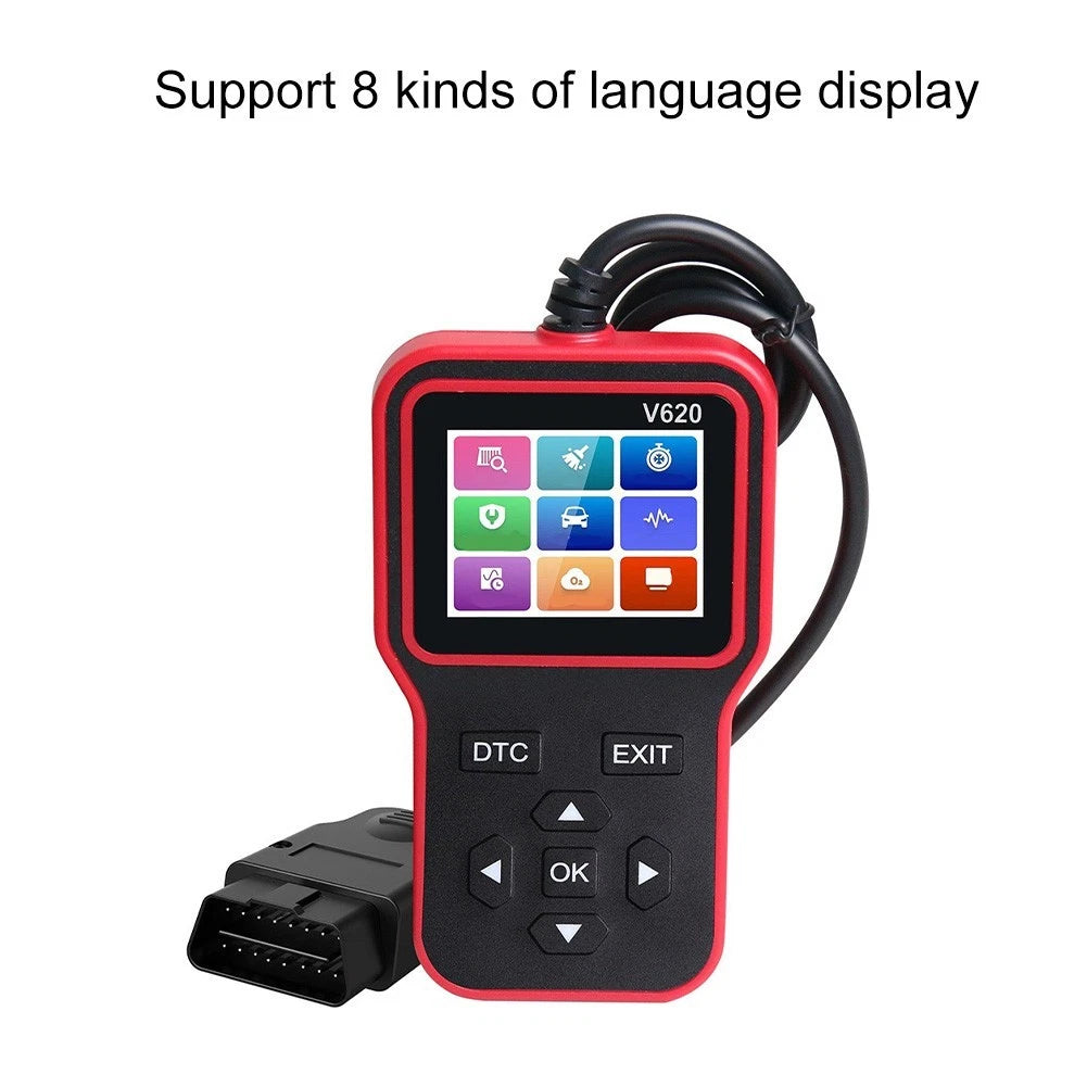 V620 Diagnostic Tool for Engine Faults, Battery Voltage, Oxygen Sensor