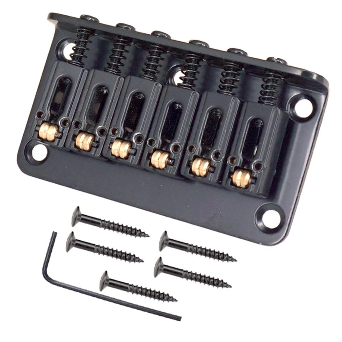 6 String Roller Saddle Hardtail Bridge for Electric Guitar B