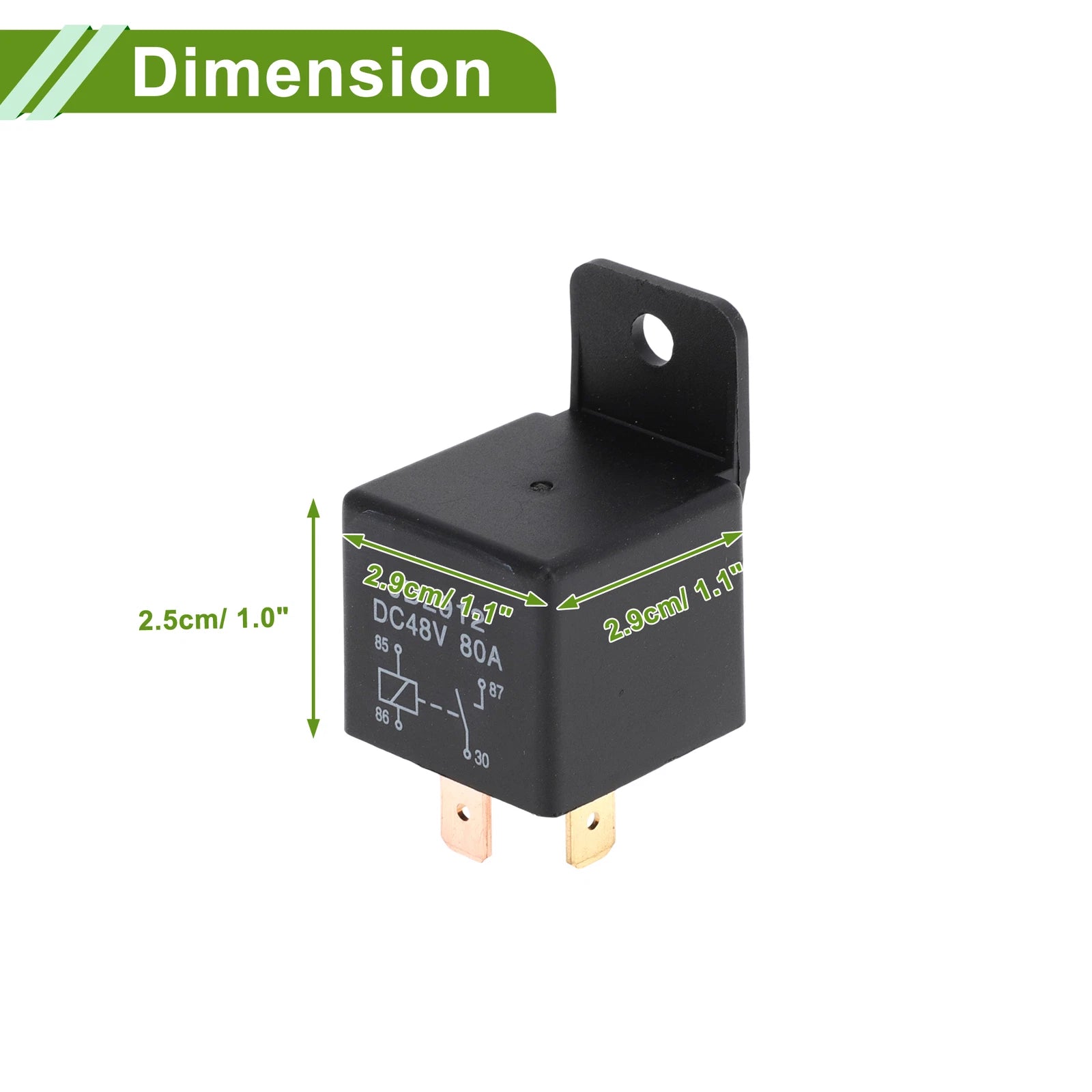 2X 4-Pin 48V 80A Waterproof Auto Relay for Universal Applications