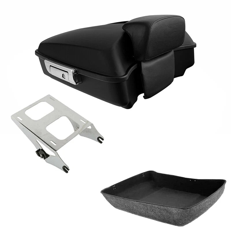 Matte Chopped Trunk Backrest Mount Rack for Harley Electra Glide (2014–2026)