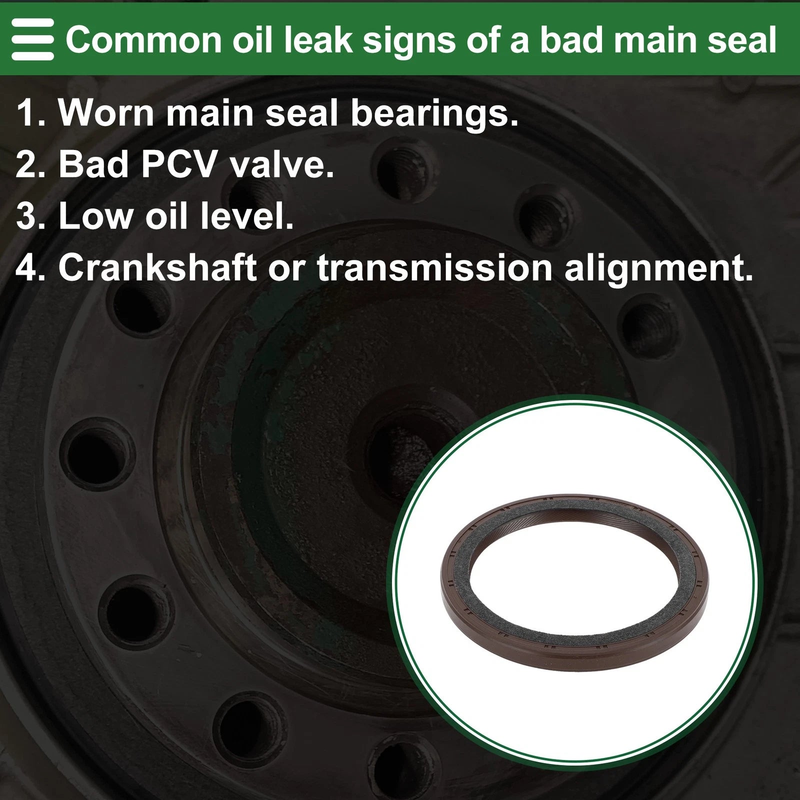 1 Pc Rear Crankshaft Oil Seal Replacement for Isuzu D Max (2008–2020)
