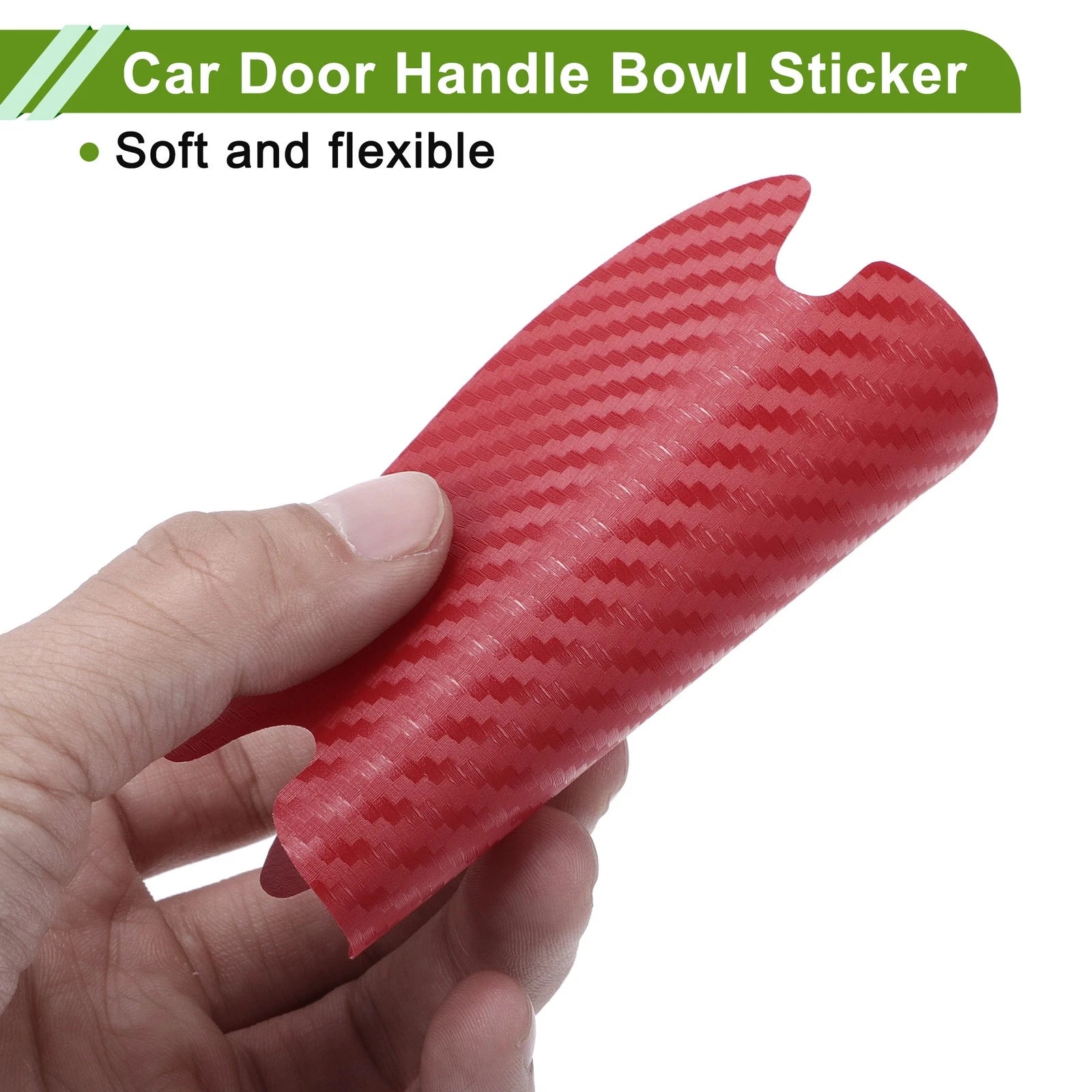 Car Door Cup Protector Sticker for Universal Vehicles (80x88mm) - Red