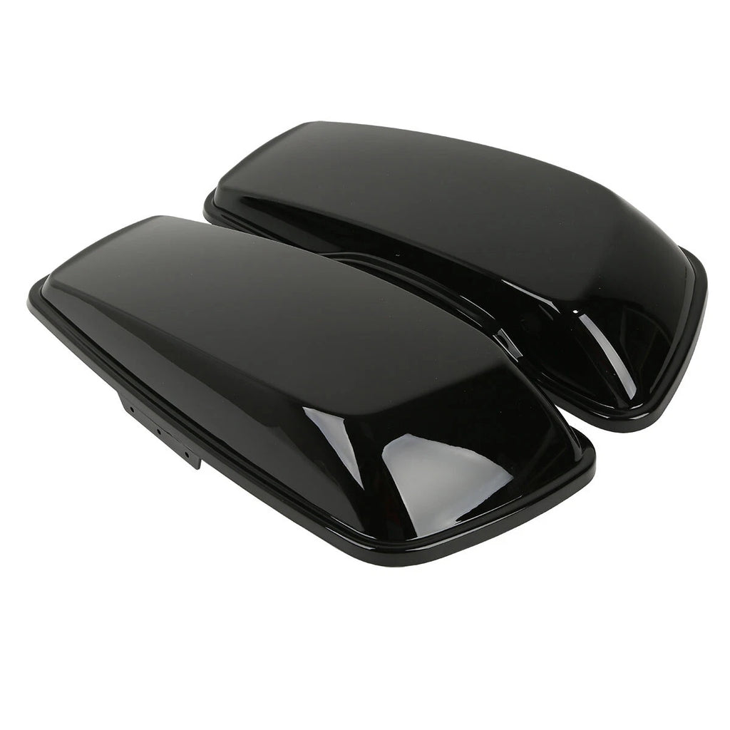 Painted Black Hard Saddlebag Lids for Harley Touring Electra Glide (2014–2024)