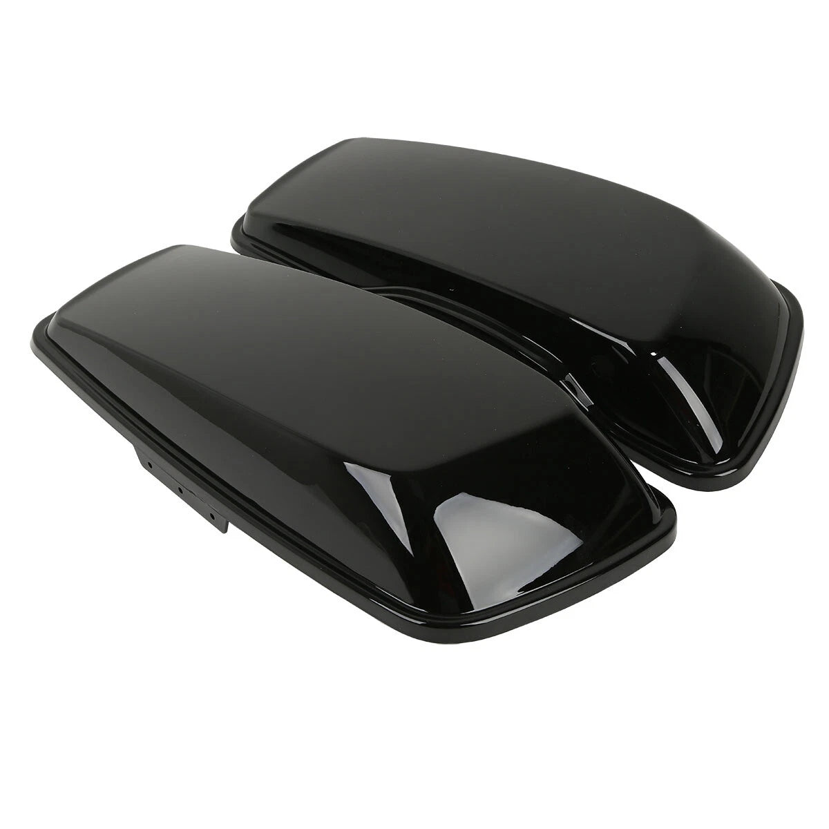Painted Black Hard Saddlebag Lids for Harley Touring Electra Glide (2014–2024)