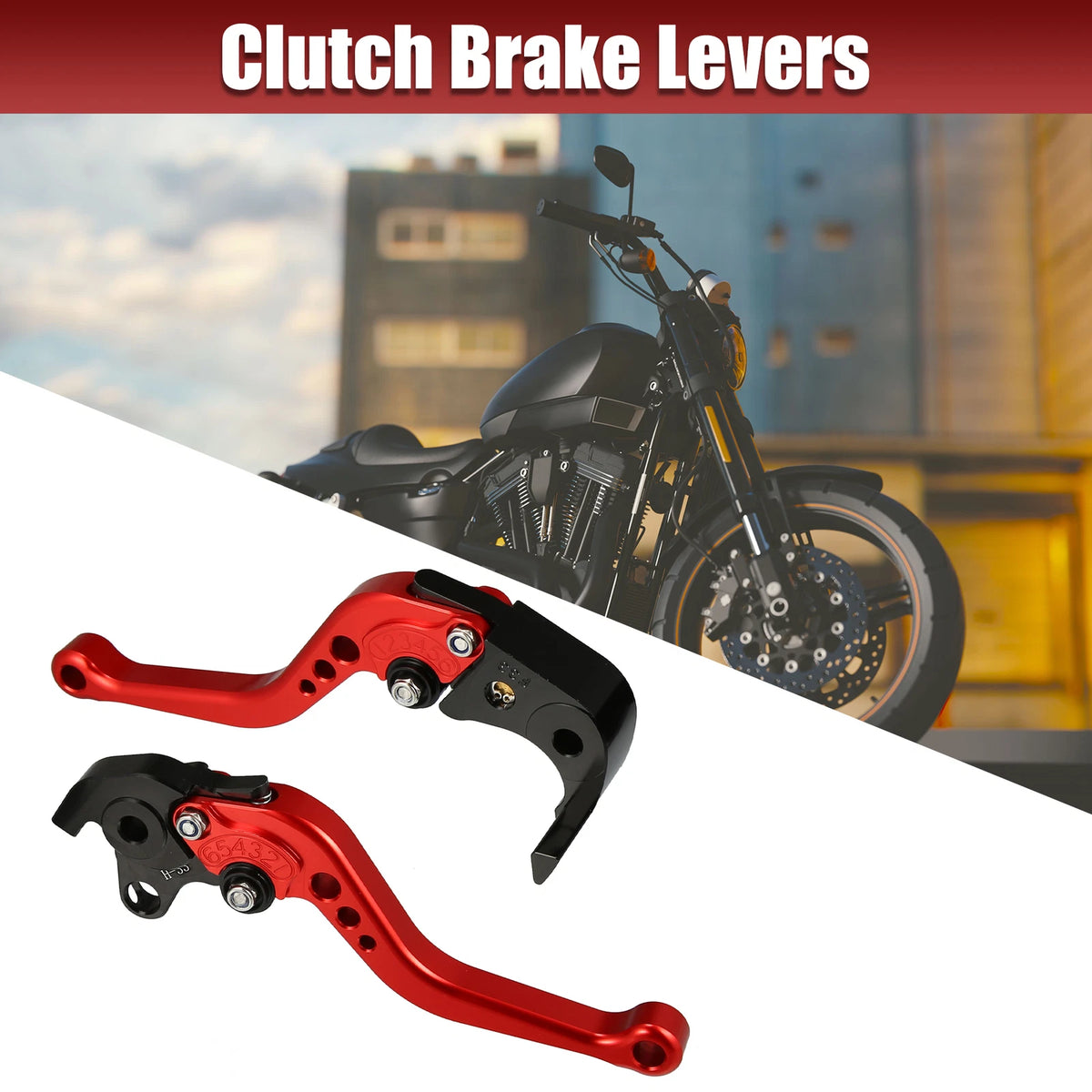 1 Pair CNC Brake Clutch Levers for Honda CBR1000RR (2008–2023) Red