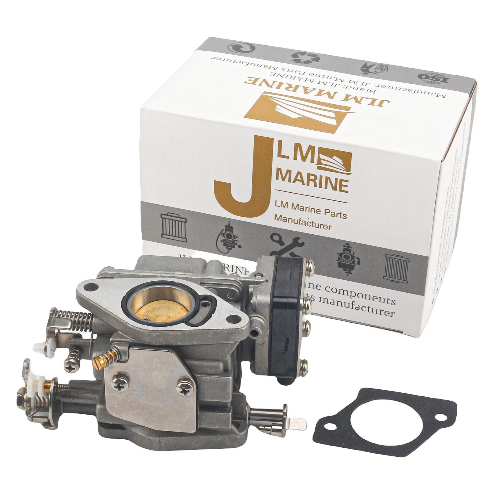Carburetor with Gasket for Nissan Tohatsu 9.9 15 18 HP Engine (1990–2023)