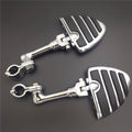 Chrome 1.5" Long Angle Adjustable Foot Peg for Triumph Rocket 3 (2004–2023)