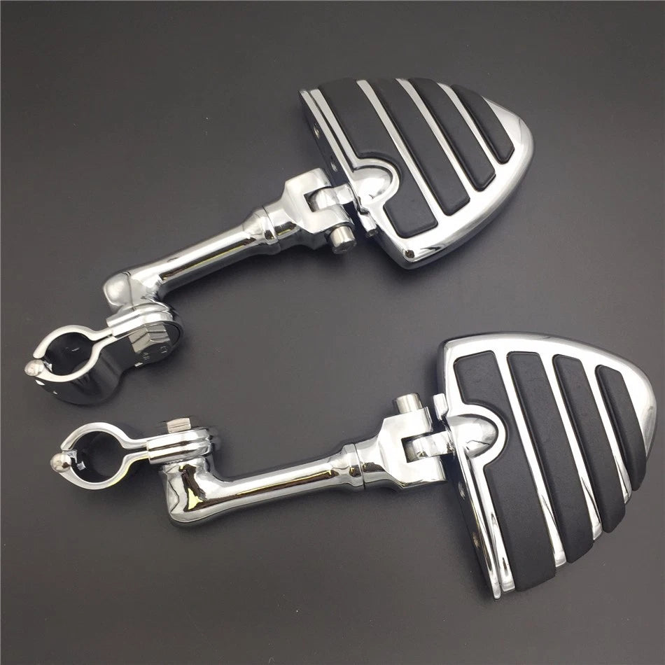 Chrome 1.5" Long Angle Adjustable Foot Peg for Triumph Rocket 3 (2004–2023)