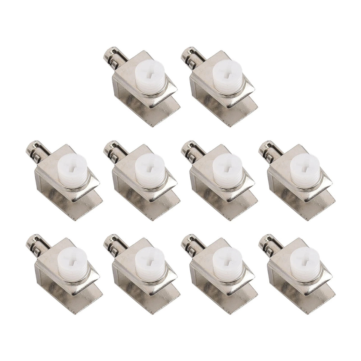 10Pcs Zinc Alloy Glass Shelf Brackets Adjustable Clamps