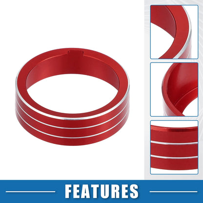 3X AC Knob Climate Control Ring Cover for VW MK7 Golf GTI (2015–2020) Red