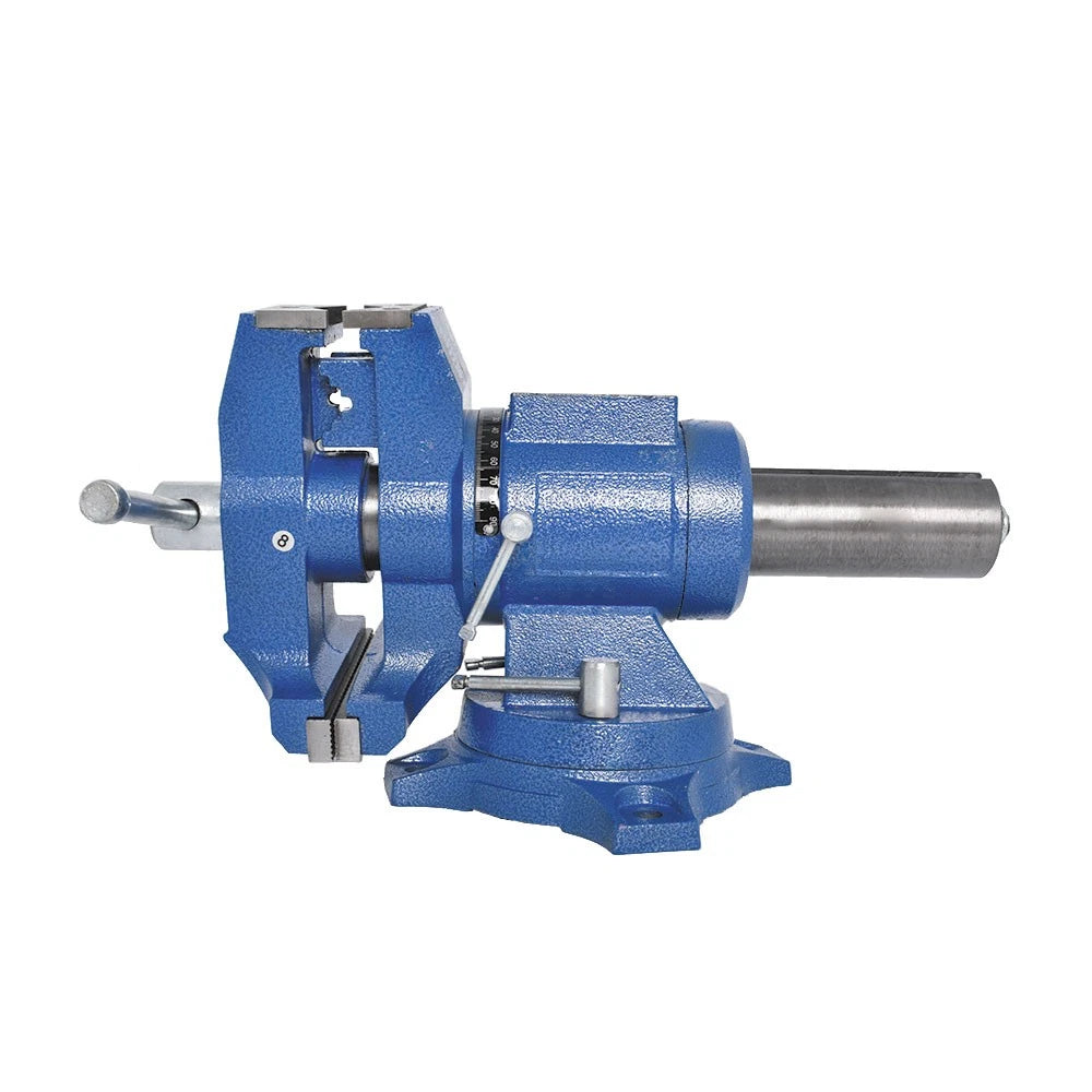 5-Inch Bench Vise with 360-Degree Rotation Clamp