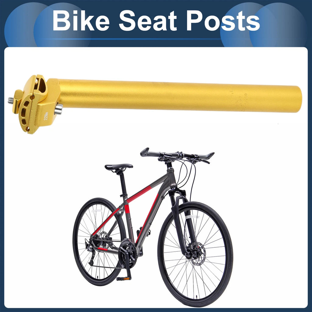 Bike Seat Post 30.4x300mm Extra Long Adjustable Angle for Universal Fits
