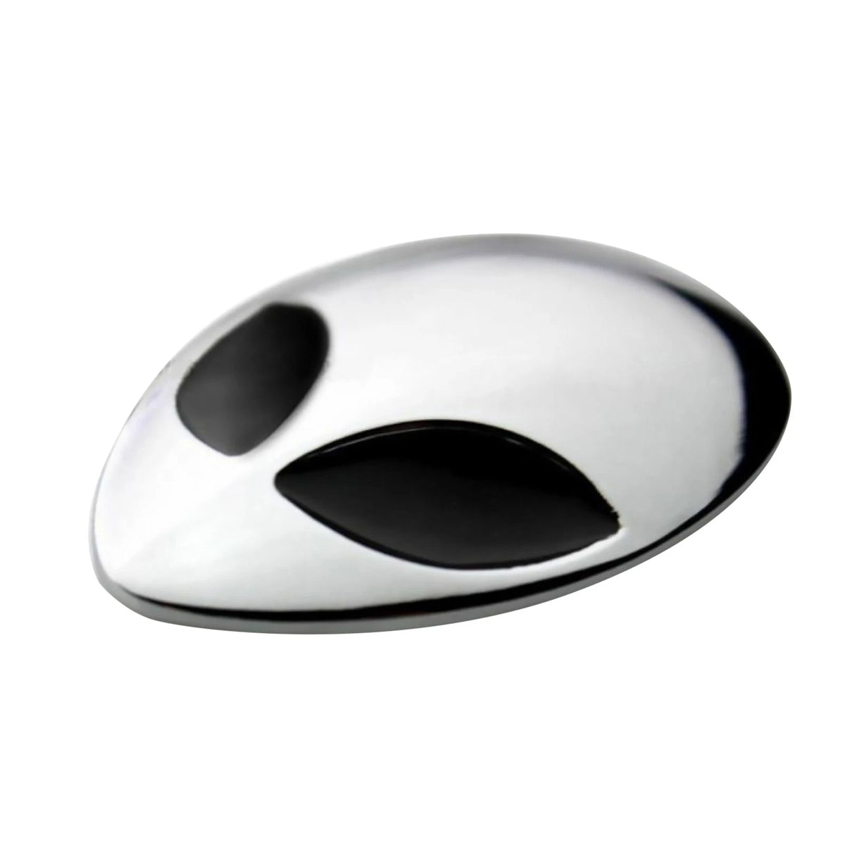 2X Chrome Metal 3D Alienware Head Auto Logo Sticker Badge for Car Decal