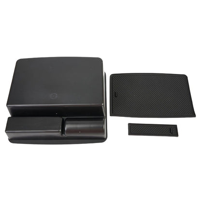 Car Storage Box Organizer for Auto Interior (17.3x16cm) Black ABS