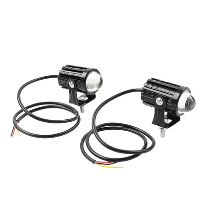 2X Headlight Fog Lamp for Motorcycle UTV ATV (Hi-Lo Beam, White)