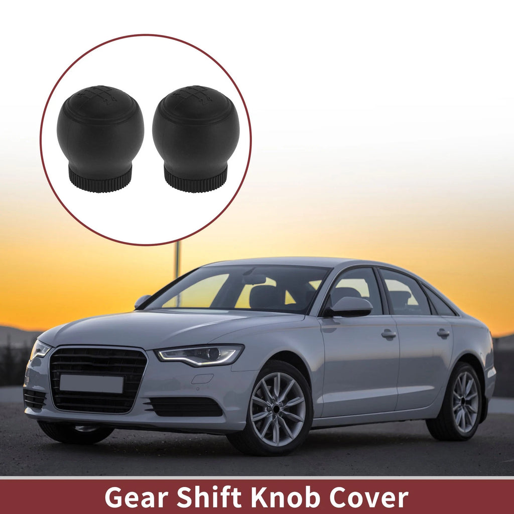 Gear Shift Knob Cover for Universal Car SUV (Pull-On Style, Silicone, 907-Black)