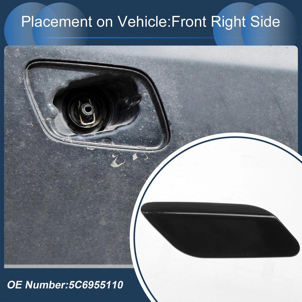Front Right Washer Nozzle Cover Cap Replacement for Volkswagen Jetta A6 (2011–2014)