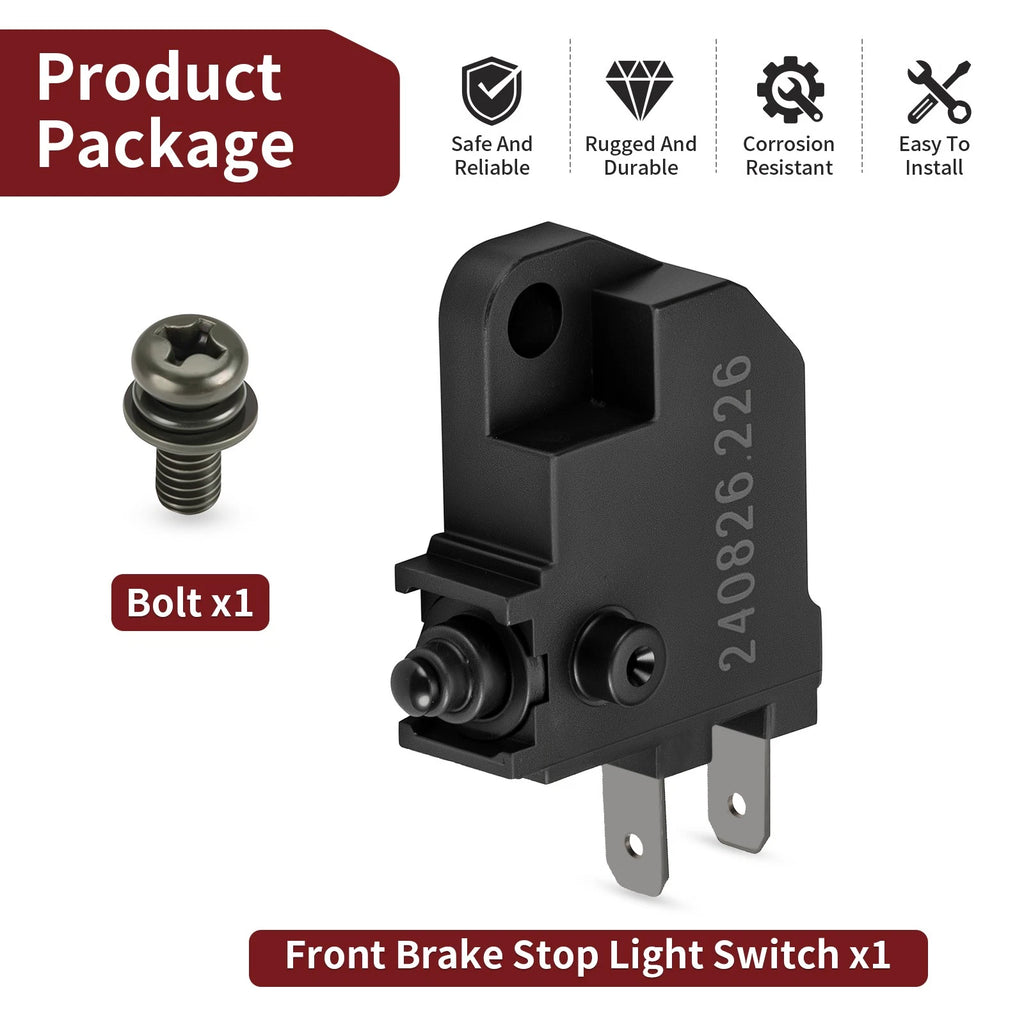 Front Brake Stop Light Switch for Honda CBR650F CBR650R CBR1000RR (2014–2023) 35340-MGS-D31