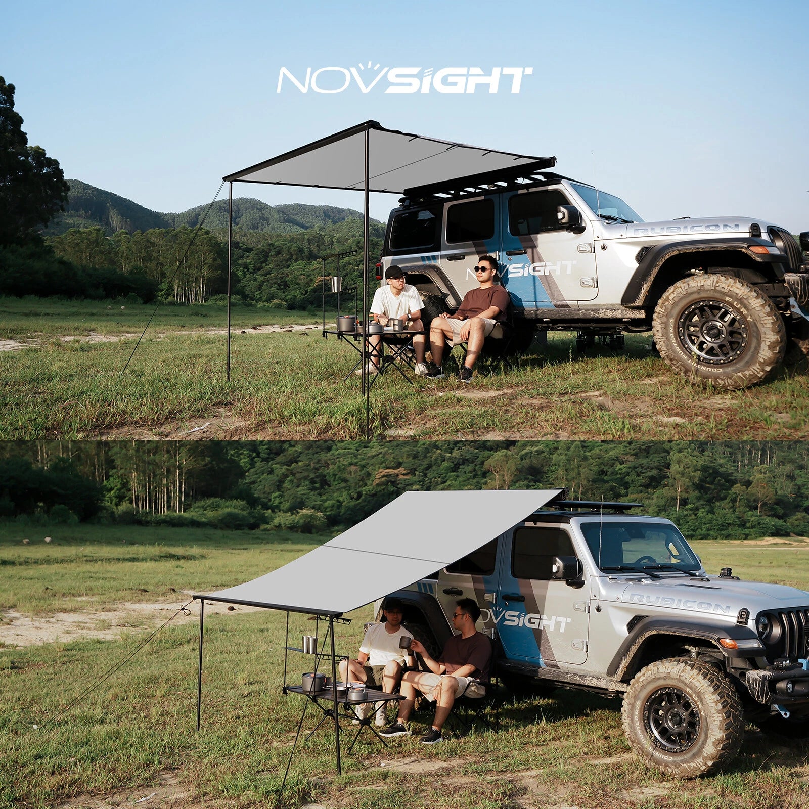 Car Side Awning for SUV Rooftop Tent (5.2' x 8.2')