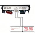 Digital Voltmeter 50-500V with Red LED Display for Electrical Panels